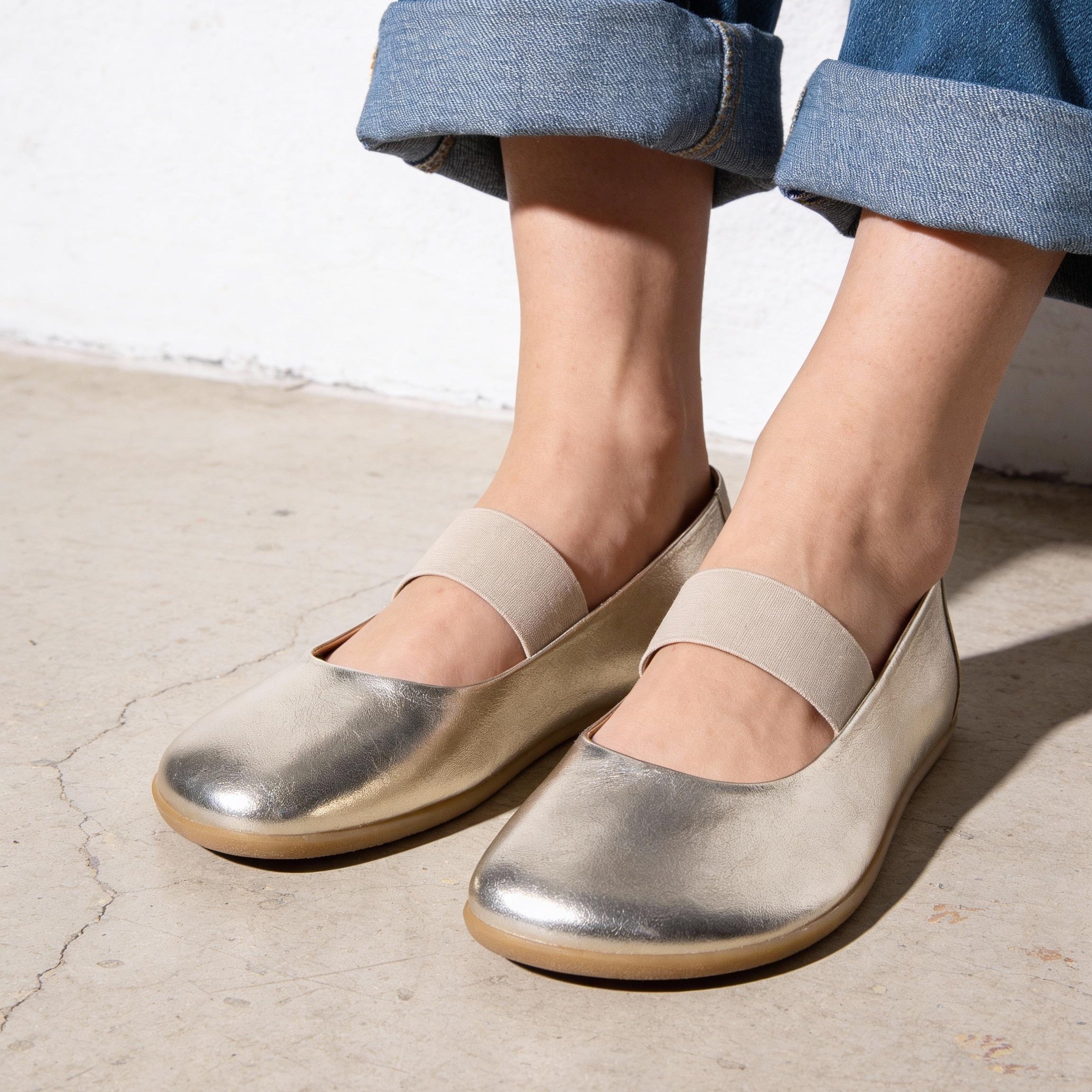 BAILARINAS BAREFOOT PIEL BRILLO MALAKISI GIOSEPPO